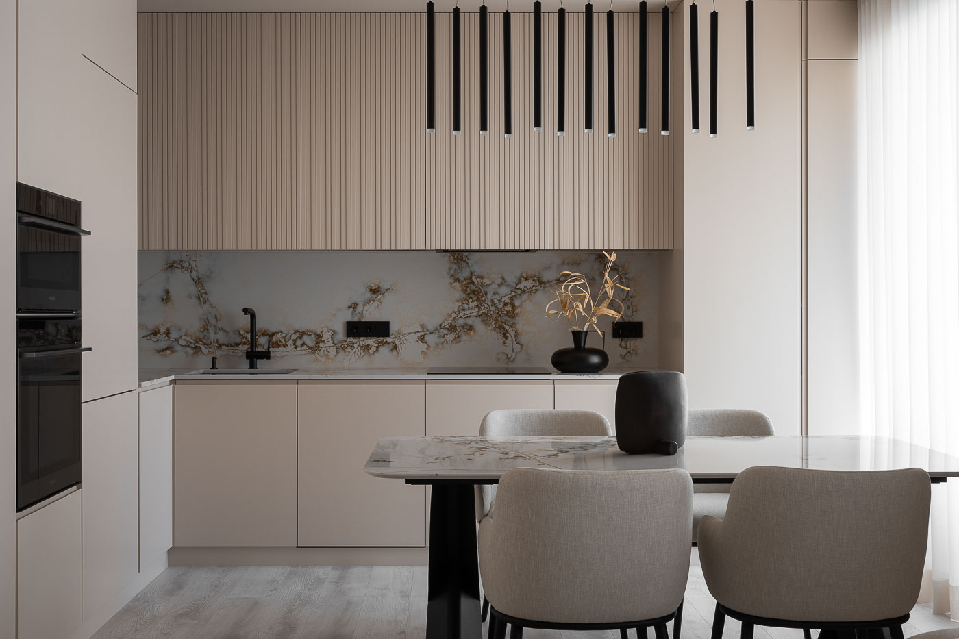 Apartament în stil soft minimalist – Chișinău